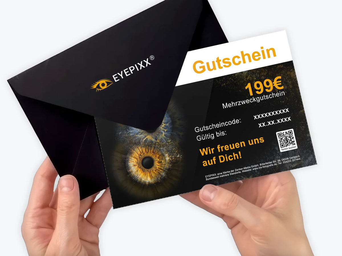 Einzelfoto als Abzug | Gutschein Iris-Fotografie - EYEPIXX Iris-Fotografie