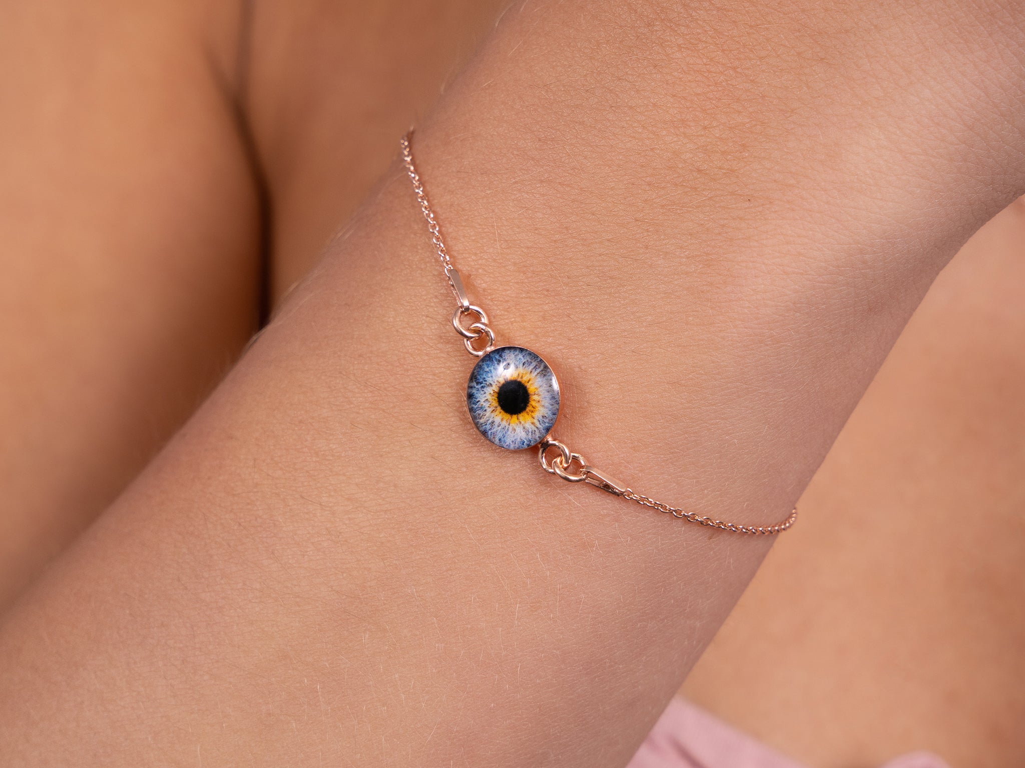 Armband mit Einzelfoto in Rosegold