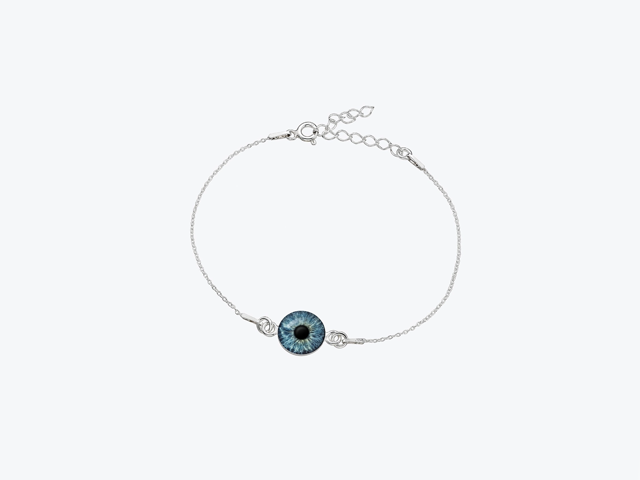 Armband mit Irisfotografie in silber