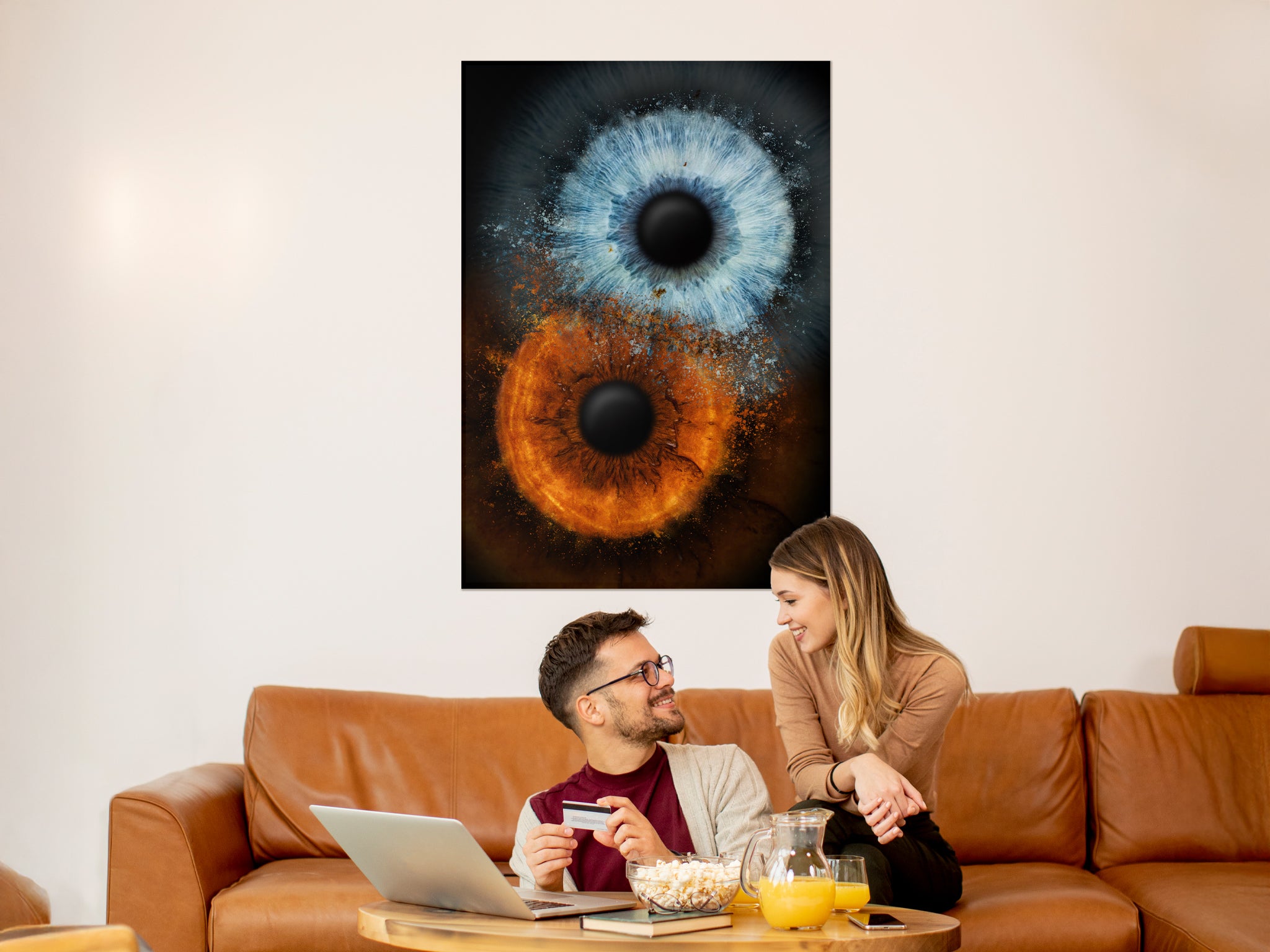 Fusion2 mit Irisfotografie als Wandbild 