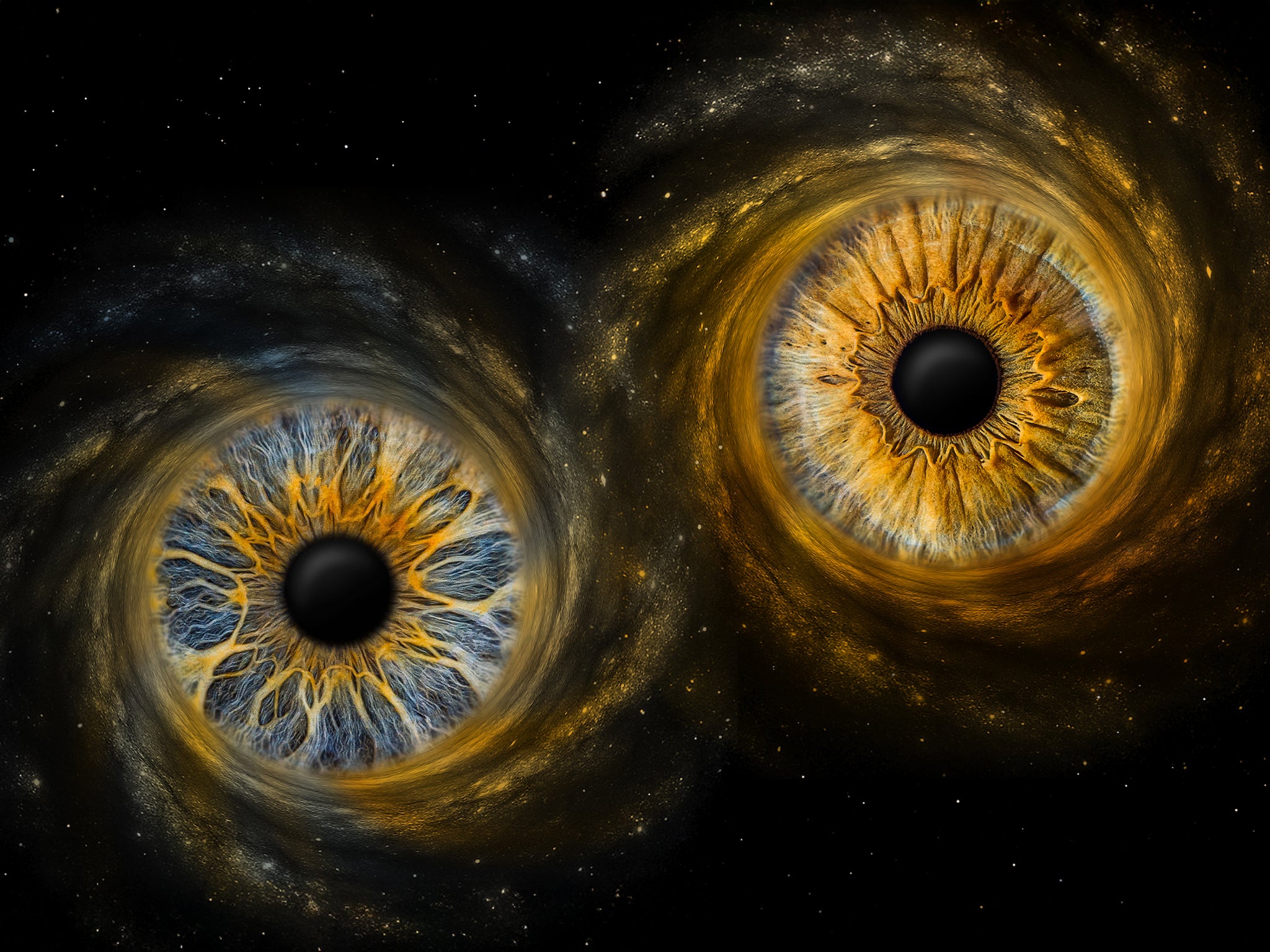 EYEPIXX Iris fotografie als Galaxie Wandbild